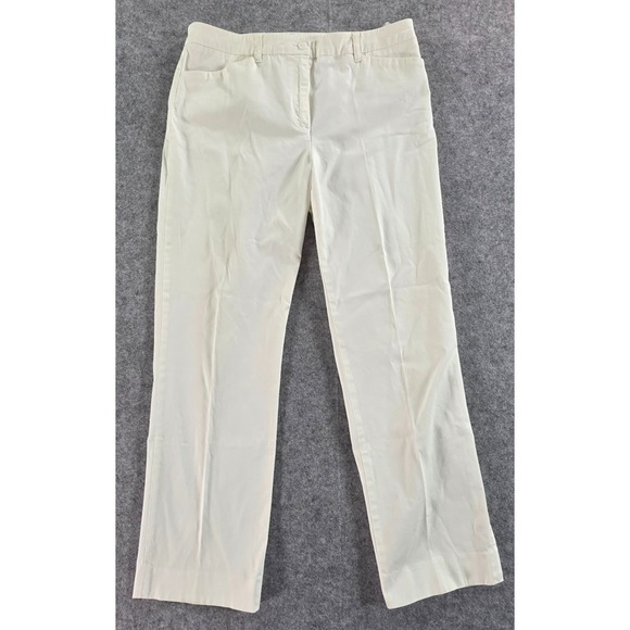 Jones New York Pants - Jones New York Signature Women's White Sz 12 Dress Pants Cotton Spandex Stretch